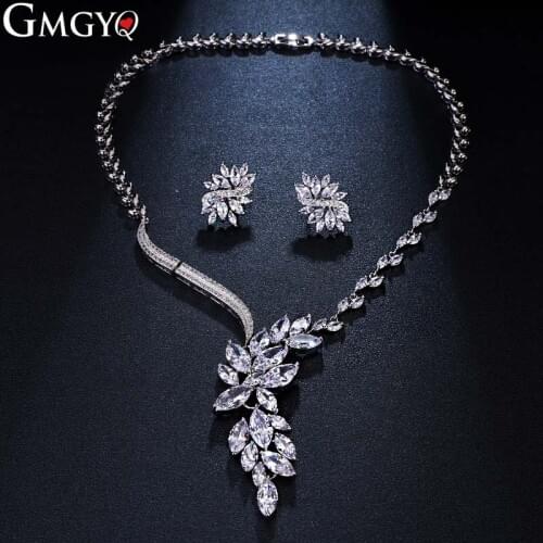 GMGYQ Fashion Luxury Design Olivine Zircon Inlaid With Ice Brilliant Bridal Wedding Jewelry Bridesmaid Accessories Boudoir