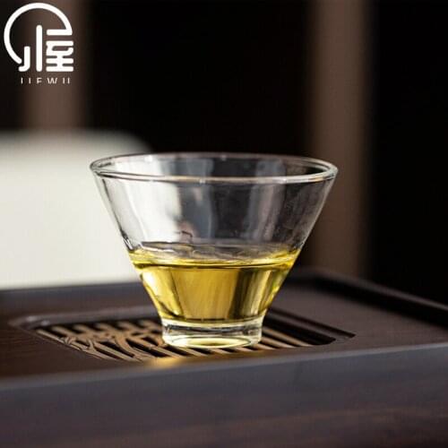 JIEWU Japanese Handmade Glass Hat Cup High Temperature Resistant Glass Tea Cup 2021 New Office And Home Tea Set Accessories