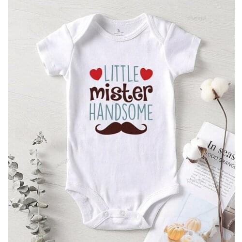 Baby Boy Winter Clothes Newborn Girl Outfit Love Printing Little Mister Handsome Clothing for Babies Toddler Romper Kids' Things