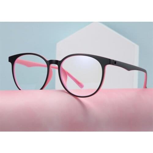 Round Glasses Spectacle Frame Fashion blue light glasses TR90 Ultralight Computer Glasses For Women Men Eyeglass Frames