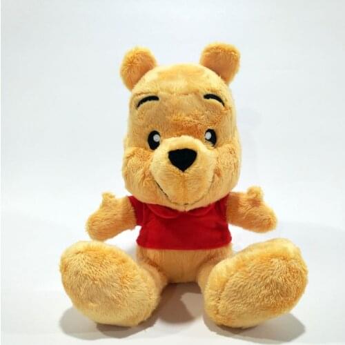 Sitting 25cm Cute Cartoon Baby Winnie The Pooh Bear Stuffed Animal Soft Plush Toy Doll Birthday Children Gift Collection