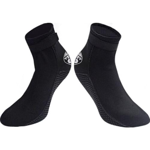 Hisea 3mm neoprene Winter swimming surfing fishing scuba diving sox soft anti scratch beach shoeshigh upper warm antiskid shoes