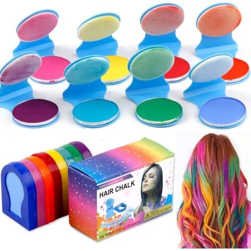 Non-Toxic Hair Chalk DIY Dyeing Powder Portable Beauty Soft Pastels Styling Tools Accessories Temporary Hair Dye Kids Safety