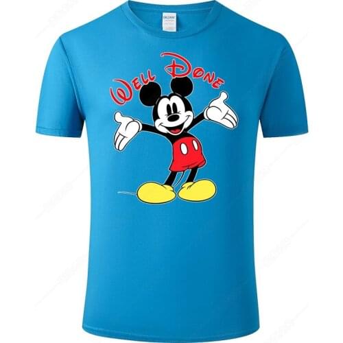 2021 New Mickey Mouse T Shirt Men Women Cotton Print T-shirt Summer Casual Streetwear Tshirt Tops Cool Tee Clothing J115