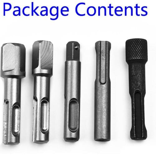 NEW 5pcs 1/4" 3/8" 1/2" SDS Plus Socket Driver Drill Bit Hex Shank Chuck Adaptor Screwdriver Tool Efficient And Durable Tools