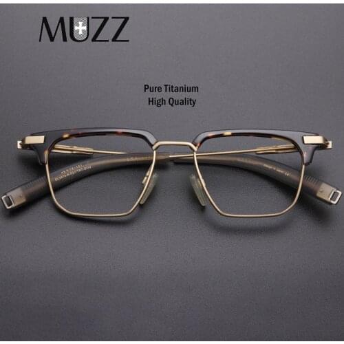 Pure Titanium Men Glasses Frames Square Myopia Optical Prescription Eyeglasses Frames Woman Top Quality Business Face Eyewear