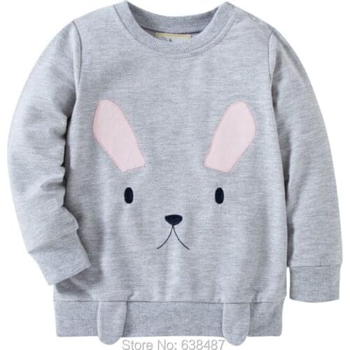 1-7Y Kids Hoodies Bebe Girls Sweatshirts Baby Girl Clothes Cartoon Sweater 100% Cotton t-shirt Tees Girls Tops Outerwear Blouses