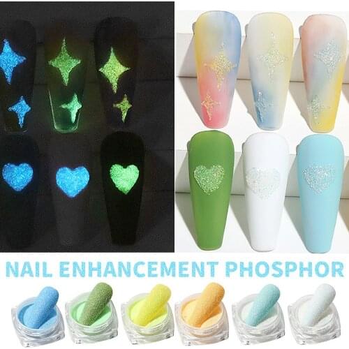 Powder Luminous Pigment Flash Manicure Accessories DIY Nail Decoration Phosphor Powder Set Nail Art Glitter Powder