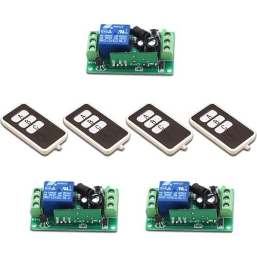 Hot Sale 9V12V24V RF Wireless Remote Control Relay Switch 315/433MHZ Relay Module Learning Code Switch with 3 key Remote Control