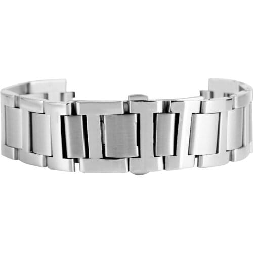 New Fashion Stainless Steel Watch Strap Push-Button Hidden Clasp Metal Bracelets Wristband for Men Women Watches 9MM 11MM 12MM