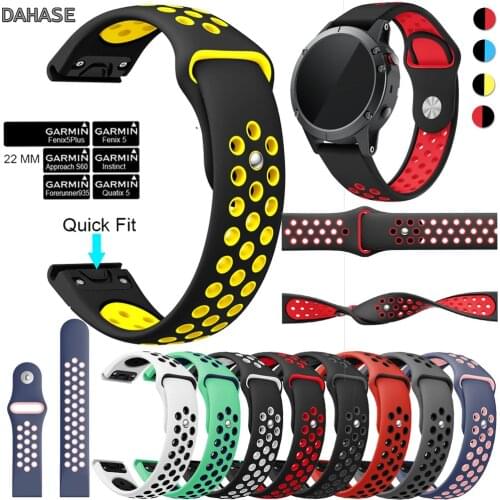 22mm Quick Easy Fit Sport Silicone Watch Strap for Garmin Fenix 5/5 Plus/Forerunner 935/Approach S60/Quatix 5 Band Replace Belt