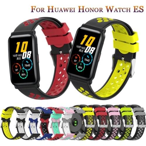 Soft Silicone Sport Replacement Breathable Band Strap For Huawei Honor Watch ES strap For Honor ES Smart watch bands accessories