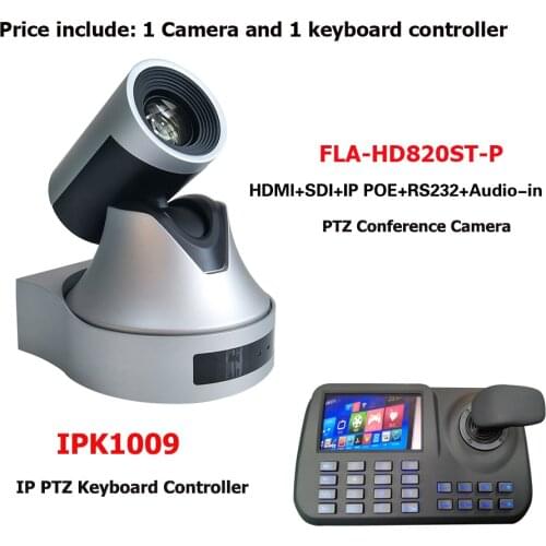 RJ45 Onvif Network Keyboard Controller 20x optical Zoom HDMI SDI IP POE HD Color PTZ Video Conference Camera