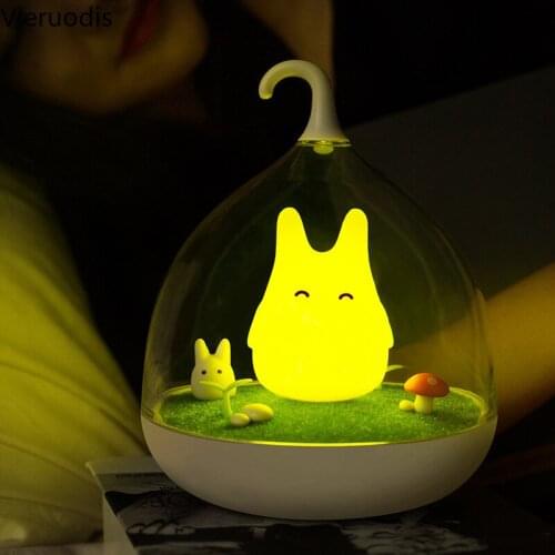 Touch Sensor Night Light Creative Totoro LED Lights Children Gift Bedside Lamp Bedroom Art Decor Table Lights Sleep Lighting