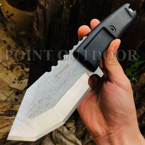Heavy Titanium Thickness 6MM Custom Collect Very Sharp Tactical Fixed Blade Bowie Knife Military Outdoor Survival Hunting Knives