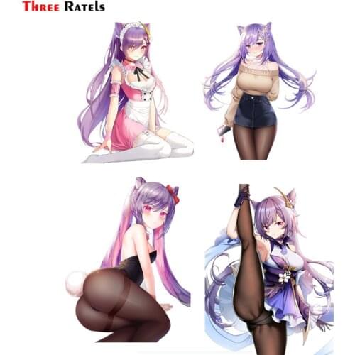 Three Ratels F627 Keqing Genshin Impact Car Vinyl Sticker Anime Sex Decal