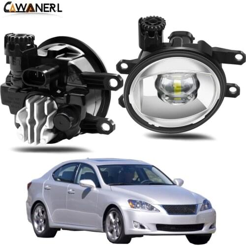 Fog Light Assembly H11 Car Right + Left Side LED Lens Fog Lamp DRL 30W 8000LM 12V For Lexus IS IS250 IS350 Saloon 2005-2013