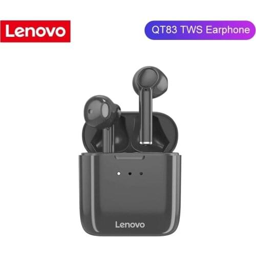 Lenovo QT83 TWS Bluetooth 5.0 Earphone Wireless Headset Waterproof Sport Earbud Noise Cancelling Mic Dual Stereo HIFI Bass