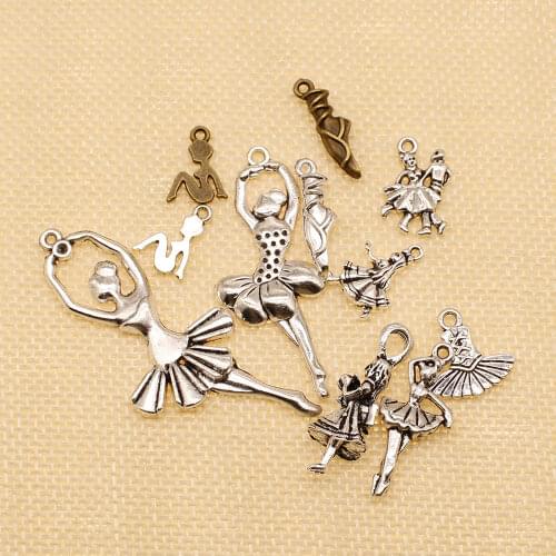 High Quality 10pcs Dancing Charm Pendants For Bracelet Necklace Jewelry Accessories Diy Jewelry Making