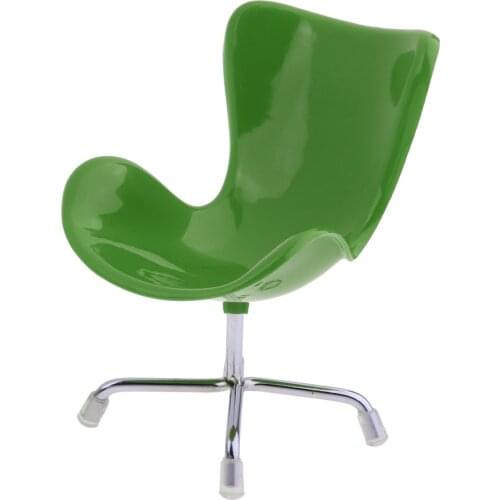 1/6 Green Office Swan Chair for for Blythe for Ball Jointed Dolls House Decoration