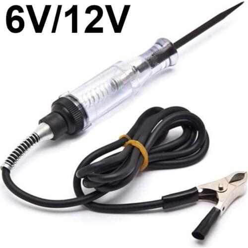 1set DC 6V/12V Car Voltage Circuit Tester Pen Detector Probe Continuity Test Light