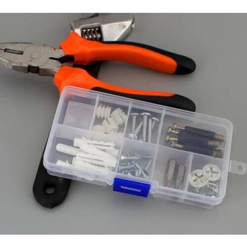 10 Grids Transparent Storage Box Can Be Assembled Plastic Jewelry Case Finishing Box Suitable To Store Earrings Necklace Bead