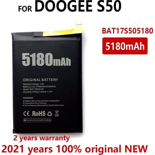 100% Genuine 5180mAh Batteria For Doogee S50 Replacement Battery Phone Battery For Doogee S50 BAT17S505180 with Tracking number