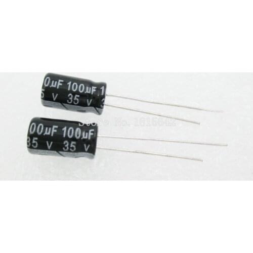 20PCS/LOT Aluminum electrolytic capacitor 100uF 35V 6.3*12 Electrolytic Capacitor 35v 100uf