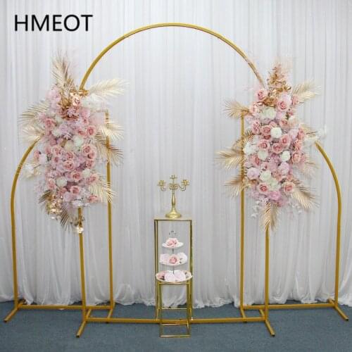 3 Pcs/Set Outdoor Wedding Arch Props Wrought Iron Geometric Irregular Flower Stand Party Birthday Backdrop Balloon Decor Shelf