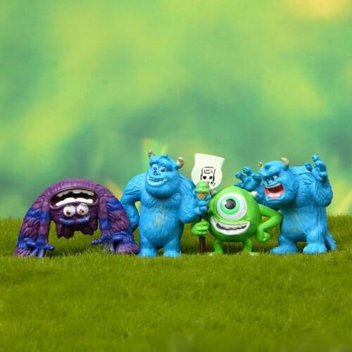 4PCS/Lot Cartoon Little Monsters Alien Model Action Figures Miniature Figurine Home Dollhouse Decoration DIY Accessories Toys