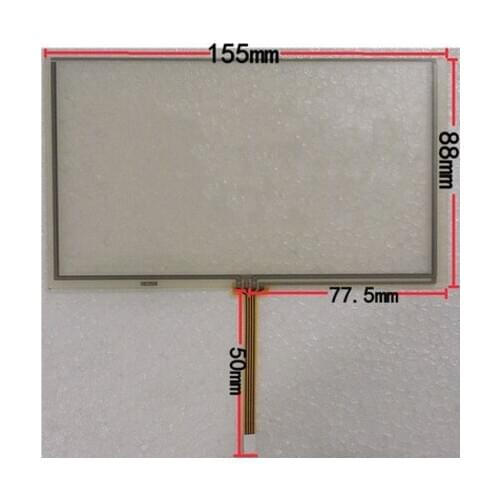 5 pcs/lot 155*88 6.2 inch GPS vehicle-mounted navigation resistive handwritten touch screen