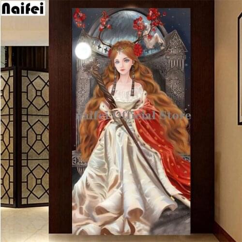 5D DIY Diamond Embroidery Cartoon Pretty Princess Girl Diamond Mosaic Diamond Painting Full Square Round Drill Stitch Cross