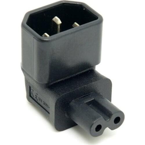 90 Degree Right Angled IEC angle IEC320 IEC 320 C14 Socket to IEC C7 AC Power Plug Adapter connector Set UL Approved