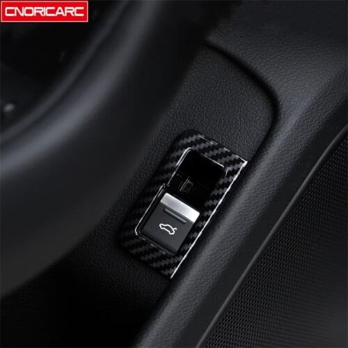 Car Styling Door Trunk Switch Button Frame Decoration Cover Trim For Audi A6 C8 2019 2020 LHD Automotive Interior Accessories
