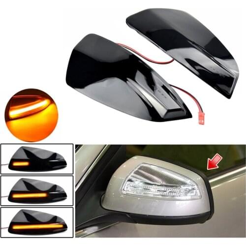 Car Smoked LED Dynamic Side Mirror Indicator Light for Benz C Class W204 S204 07-14 Viano Vito Bus W639 W164 ML300 350