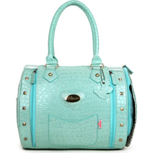 Free Shipping Blue Senior crocodile pattern Korean feed pet package (strapless) Pet Dogs Carrier Bag