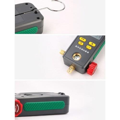 K1KA Refrigeration Digital Manifold HVAC System Gauge High-precision Vacuum Pressure Temperature Leakage Tester Dignostic