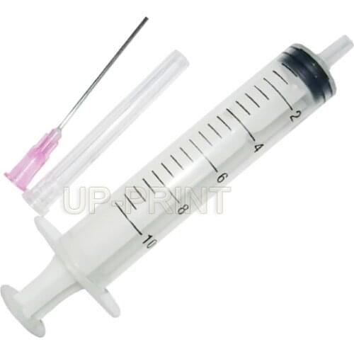 UP 20pcs 10ML refill tool syringe injector for refilling ink CISS CIS with 5cm needle and needle cap