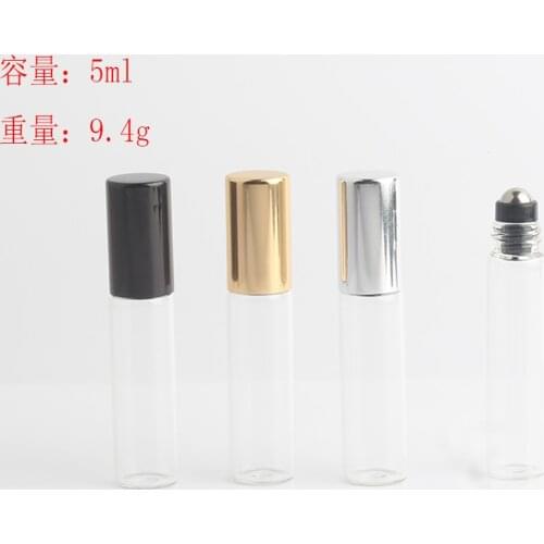 Jxcaih 5Ml Essential Oil Roller Bottle Small Refillable Perfume Cosmetic Deodorant Container