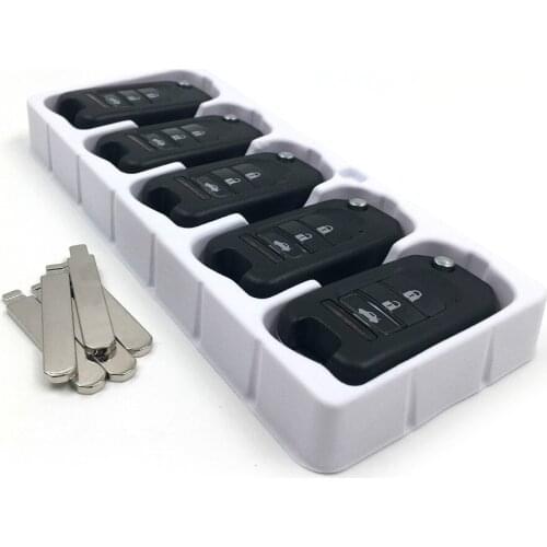 HKCYSEA 5pcs KD900 URG200 B Series Remote Control KD B10-3 B10-4 with 5pcs NO.03/25 Car Key Blade for Honda