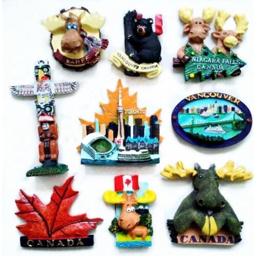 Canada Vancouver Map Lions Gate Bridge Maple Leaf 3D Fridge Magnets Travel Souvenirs Refrigerator Magnetic Stickers Home Decor