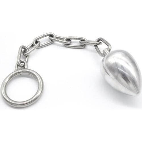 Stainless Steel Cock Ring Metal Chain Anal Balls Butt Plug Adult Sex Toys For Men Erotic Penis Ring Anus Dilator Ass Plug