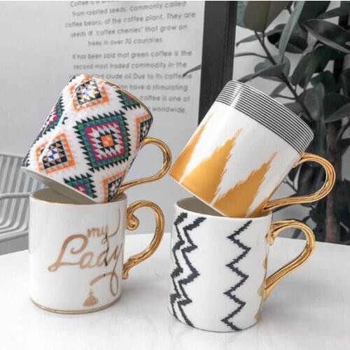 Creative ceramic cup business office coffee cup wedding gift cup