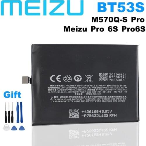 Meizu 100% Original 3000mAh BT53S Meizu Note Pro 6S Phone In Stock High Quality Battery+Tracking Number