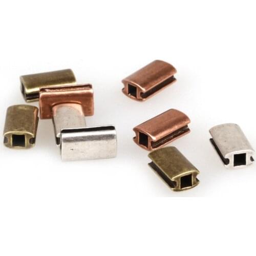 Fashion Size 10x6mm Exquisite Smooth Plated Rectangle Stainless Steel Bracelet Accessories for Fashion Jewelry