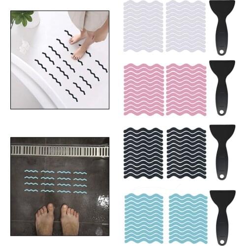 Set of 24 Anti Slip Bath Tape with Shovel Shower Pad Adhesive Decals Stairs