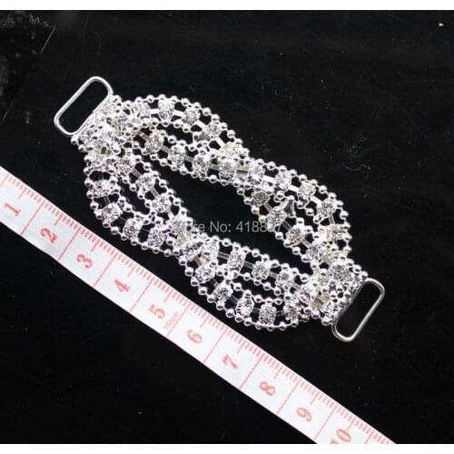 New 20pcs Clear Crystal Rhinestone Bikini Connectors/ Buckle Metal Chain For Swimming Wear Bikini Decoration