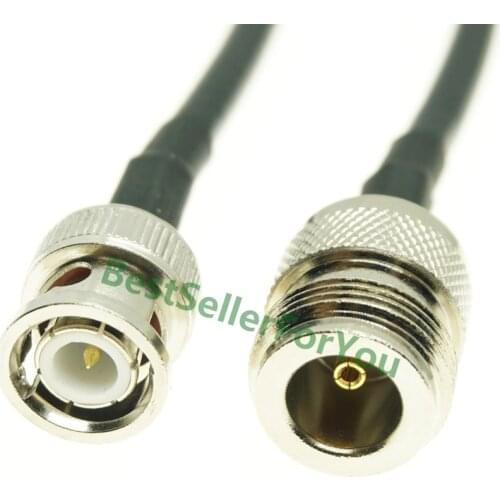 New N type female to BNC male RF pigtail cable RG58 high quality NEW