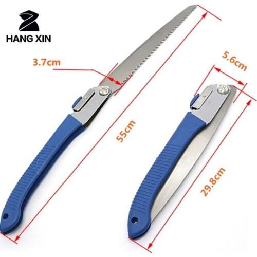 Portable Home Manual Pruning Hacksaws Garden Folding Trimming Saw Pruning Garden Household Anti-skip Hand Steel Sawing Tool 27cm