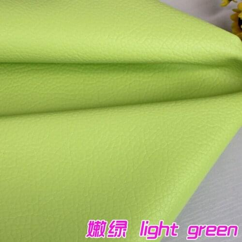 Light Green Big Lychee Pattern PU Synthetic Leather Faux Leather Fabric Upholstery Car Interior Sofa Cover 54" Wide Per yard